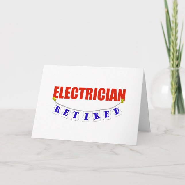 RETIRED ELECTRICIAN KORT (Framsida)