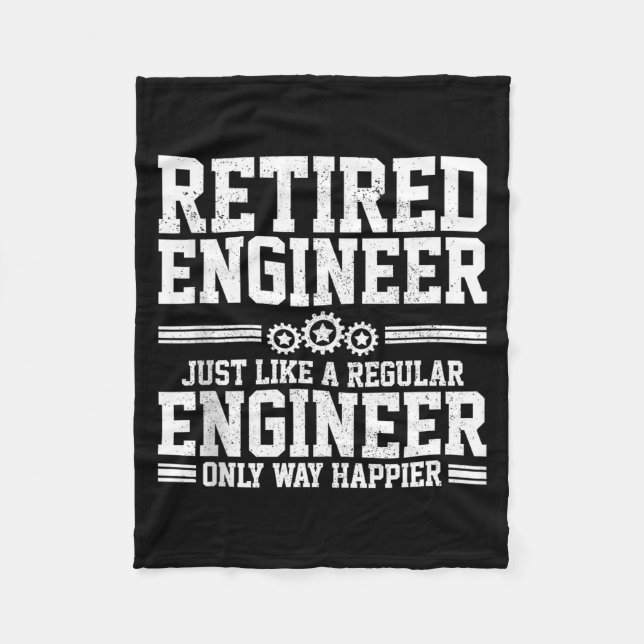 Retired Engineer Engineering Funny Saying Retireme Fleecefilt (Framsidan)