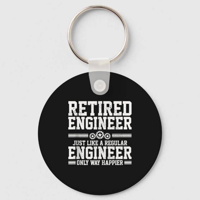Retired Engineer Engineering Funny Saying Retireme Nyckelring (Framsida)