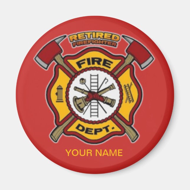 RETIRED FIREFIGHTER MAGNET (Framsidan)