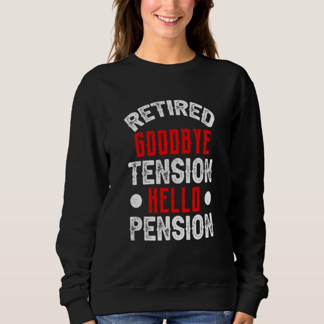 Retired Goodbye Tension Hello Pension Firefighter  T Shirt (Framsida)