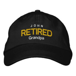 RETIRED GRANDPA-Personlig justerbar Hat V07 Broderad Keps