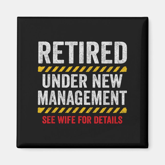 Retired Husband - Retirement Party - Funny Retirem Magnet (Framsidan)