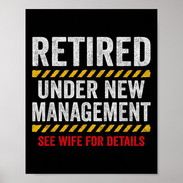 Retired Husband - Retirement Party - Funny Retirem Poster (Framsidan)