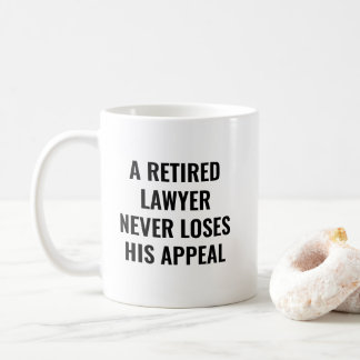 Retired Lawyer Never Loses Funny Retirement Kaffemugg