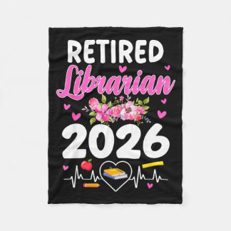 Retired librarian est 2026 school librarian fleecefilt