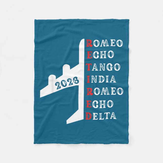 Retired Lot 2026 Phonetic Alphabet Retirement Gift Fleecefilt (Framsidan)