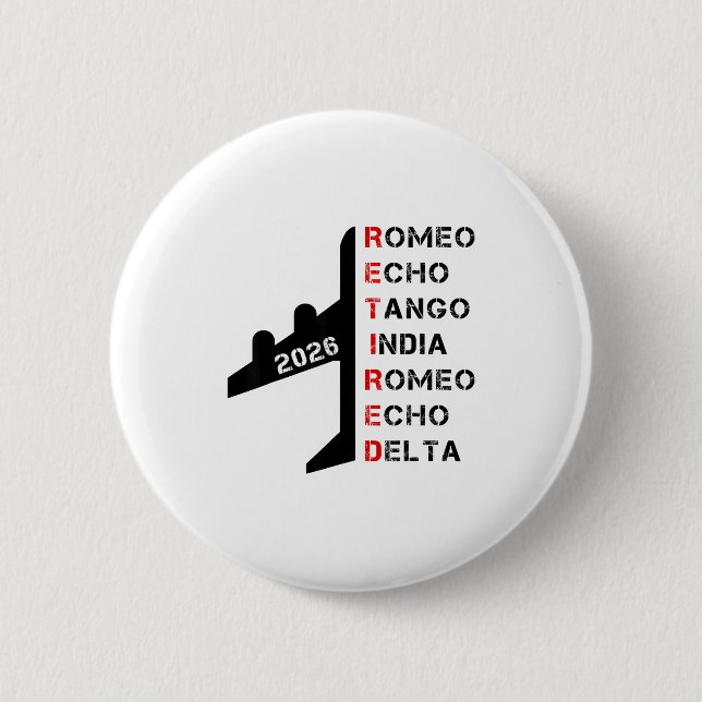 Retired Lot 2026 Phonetic Alphabet Retirement Gift Knapp (Framsida)