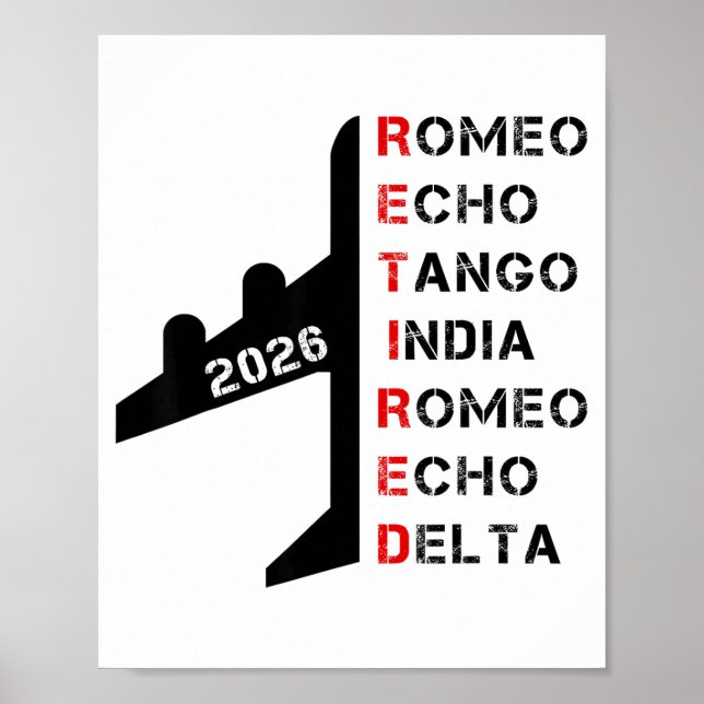 Retired Lot 2026 Phonetic Alphabet Retirement Gift Poster (Framsidan)