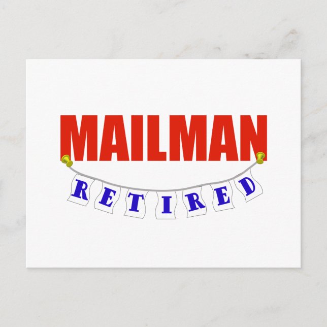RETIRED MAILMAN VYKORT (Framsida)