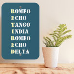 Retired Nato Phonetic Alphabet Military Funny Blue<br><div class="desc">Officially RETIRED… the aviation way! Celebrate a milestone with style. This bold metal sign spells out “RETIRED” using the iconic NATO phonetic alphabet – Romeo Echo Tango India Romeo Echo Delta – for a unique twist that’s perfect for: Pilots, Military personnel, Aviation lovers, and Man cave legends! Whether you hang...</div>