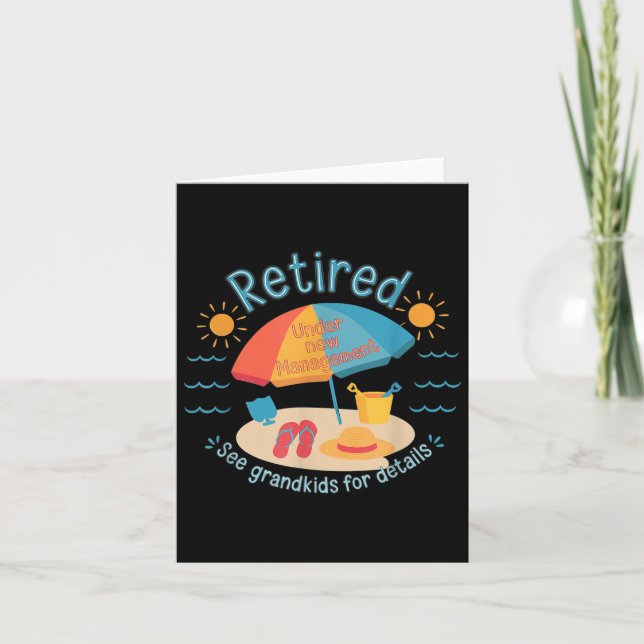 Retired New Management See Grandkids Funny Quote R Kort (Framsida)