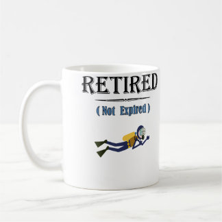 Retired Not Expired Scuba Diving Kaffemugg