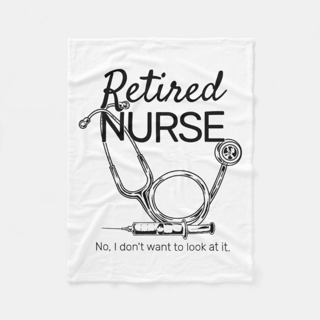 Retired Nurse Funny Nursing Retirement  Fleecefilt (Framsidan)