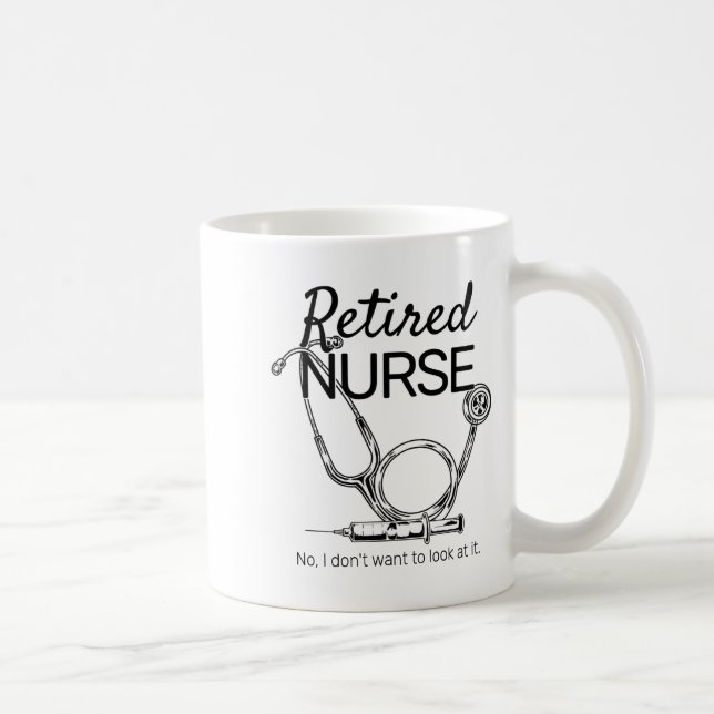 Retired Nurse Funny Nursing Retirement  Kaffemugg (Höger)