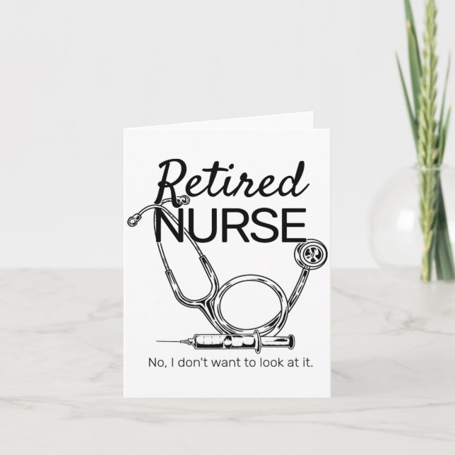 Retired Nurse Funny Nursing Retirement  Kort (Framsida)