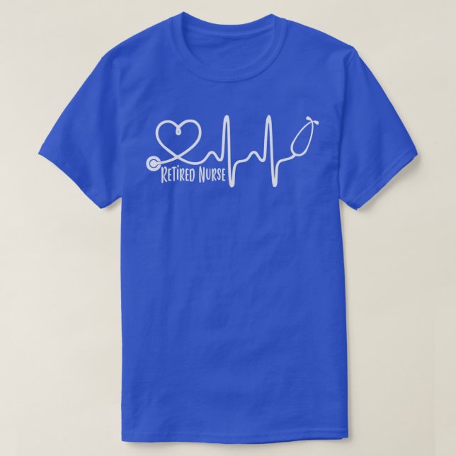 Retired Nurse Heartbeat T Shirt (Design framsida)