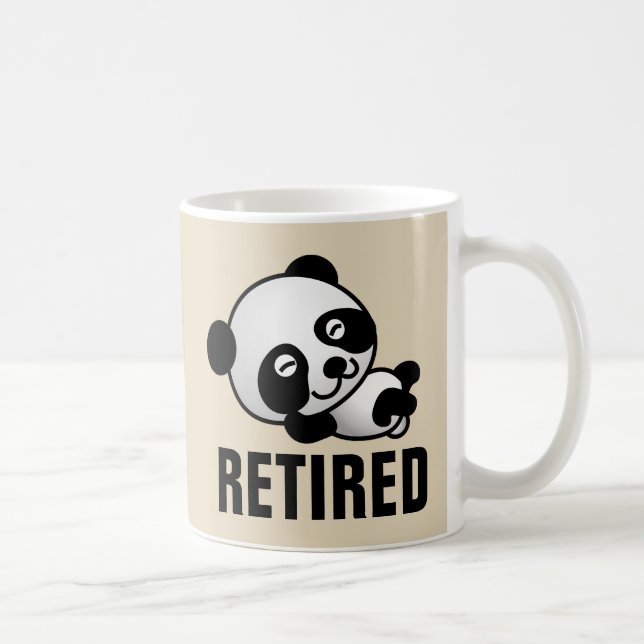 RETIRED PENSION PANDA BEAR KAFFE KOPPAR (Höger)