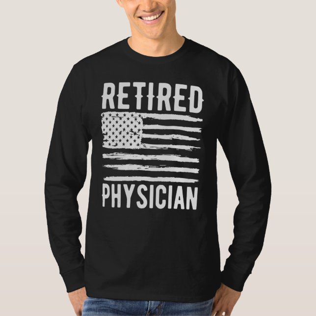 Retired Physician Assistant Profession American Fl T Shirt (Framsida)
