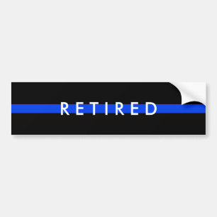 RETIRED POLICE OFFICER BUMPER STICKER BILDEKAL