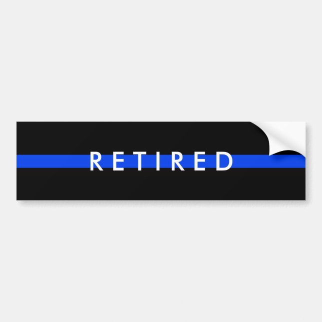 RETIRED POLICE OFFICER BUMPER STICKER BILDEKAL (Framsidan)
