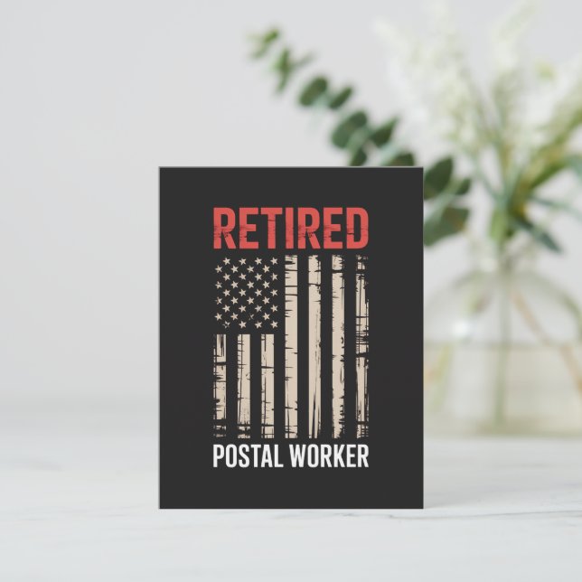 Retired Postal Worker Retirement Julkort (Stående Fram)