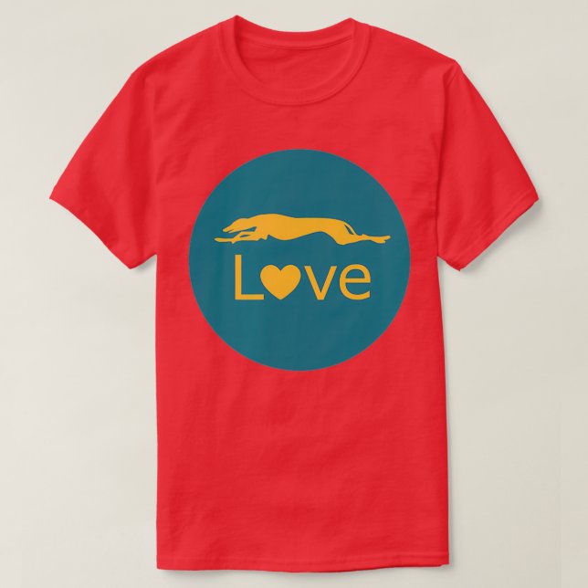 Retired Racing Greyhound Love  T Shirt (Design framsida)
