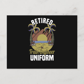 Retired Railroad Engineer Train Steam Conductor Vykort