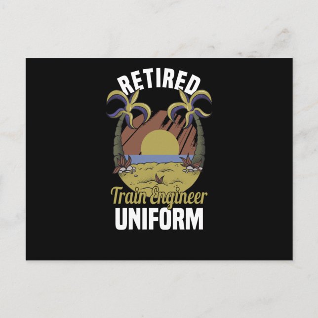 Retired Railroad Engineer Train Steam Conductor Vykort (Framsida)