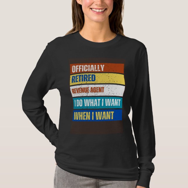 Retired Revenue Agent Retirement  Retired Revenue T Shirt (Framsida)