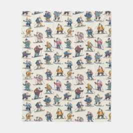 Retired Santa Claus North Pole Ski Club Fleecefilt