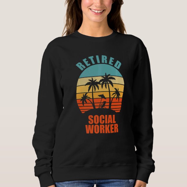 Retired Social Worker  Social Work Happy Retiremen T Shirt (Framsida)