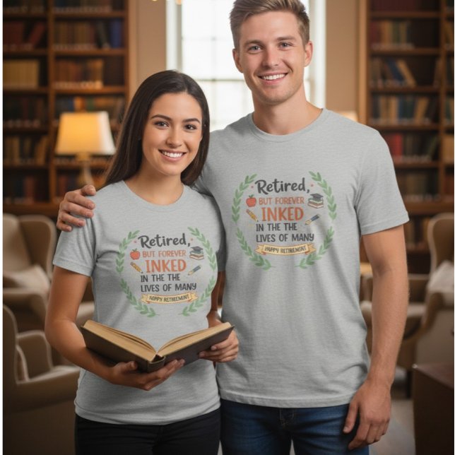 Retired Teacher Inked Life Retirement Gift Tri-Ble T Shirt (Skapare uppladdad)