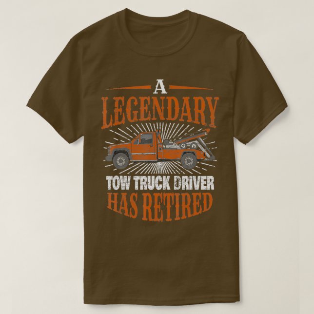 Retired Tow Truck Driver Retirement Gift T Shirt (Design framsida)