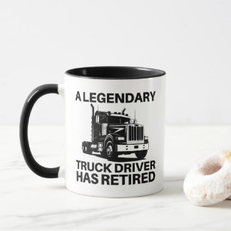 Retired Truck Driver Gift Legendary Trucker Retire Mugg