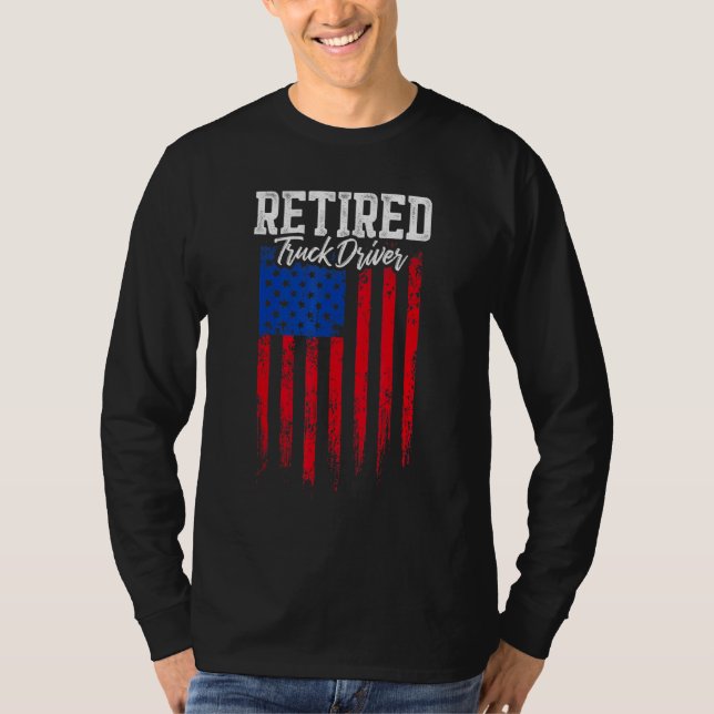Retired Truck Driver Trucker Retirement T Shirt (Framsida)