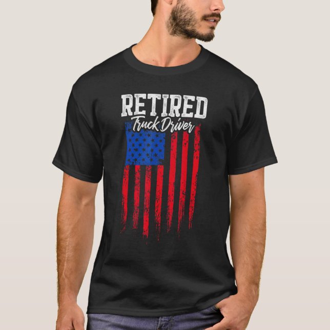Retired Truck Driver Trucker Retirement T Shirt (Framsida)