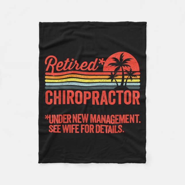 Retired Under New Management Retirement Gift Chiro Fleecefilt (Framsidan)