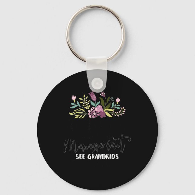 Retired Under New Management See Grandkids Funny R Nyckelring (Framsida)