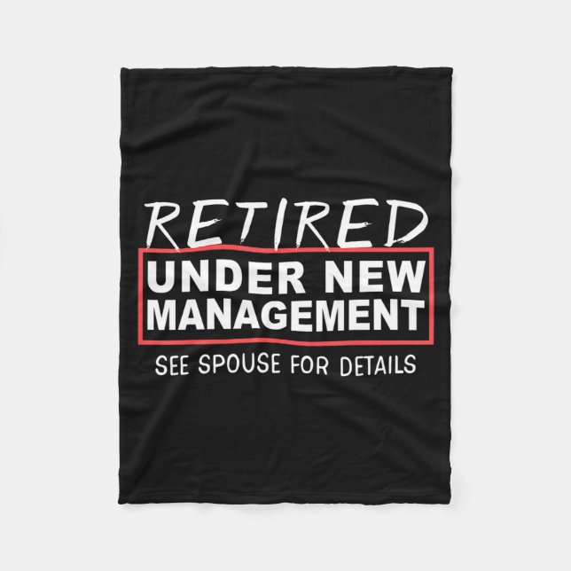 Retired Under New Management See Suse Funny Retire Fleecefilt (Framsidan)