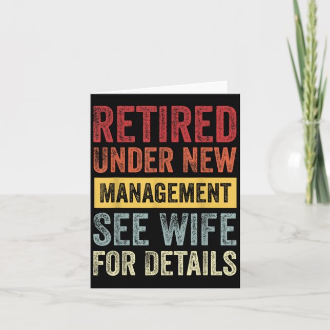 Retired Under New Management See Wife For Details  Kort (Framsida)