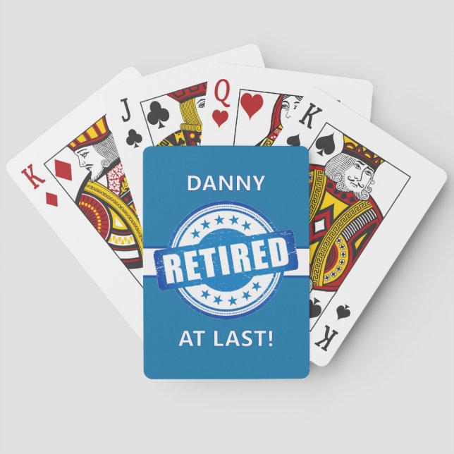 Retiree Gift! Pokerkort för personlig Pension Casinokort (Baksidan)