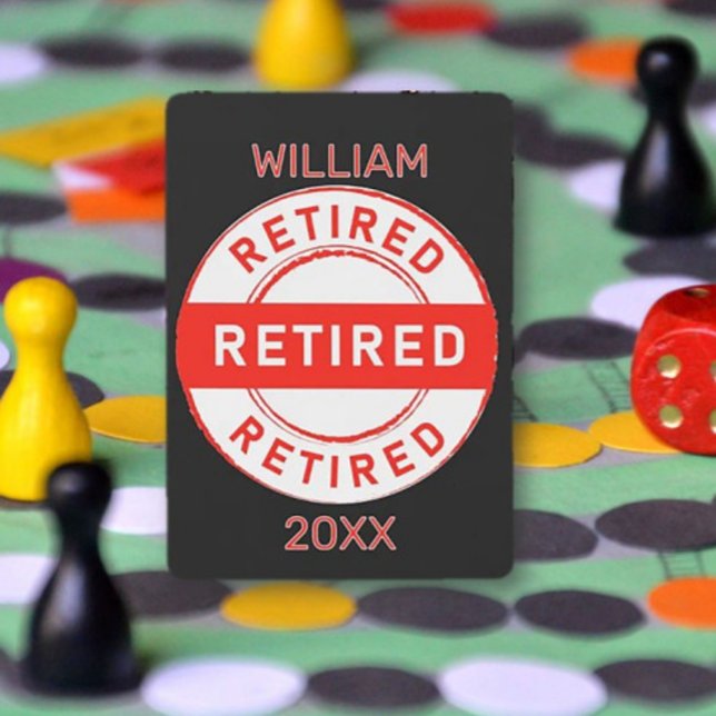 Retiree Roligt! Anpassningsbar Pension-gåva Casinokort (Skapare uppladdad)