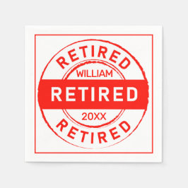 Retiree Roligt! Anpassningsbar Pension Party Pappersservett