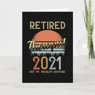 Retirement 2021 Gift Therapist Kort