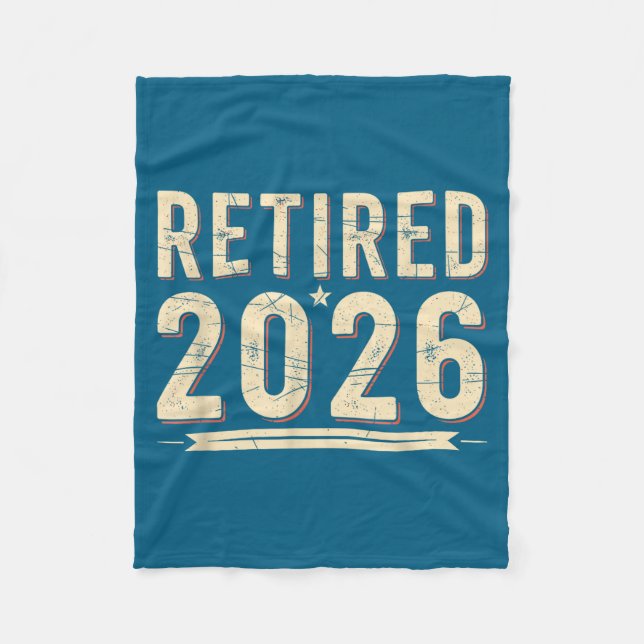Retirement 2026 Countdown Retired Ly Dom  Fleecefilt (Framsidan)