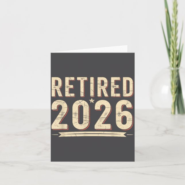 Retirement 2026 Countdown Retired Ly Dom  Kort (Framsida)