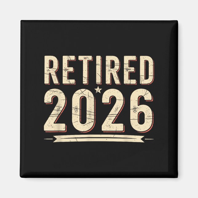Retirement 2026 Countdown Retired Ly Dom  Magnet (Framsidan)