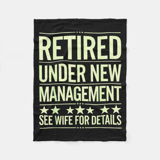 Retirement Art For Men Dad Husband Retired Retirem Fleecefilt (Framsidan)
