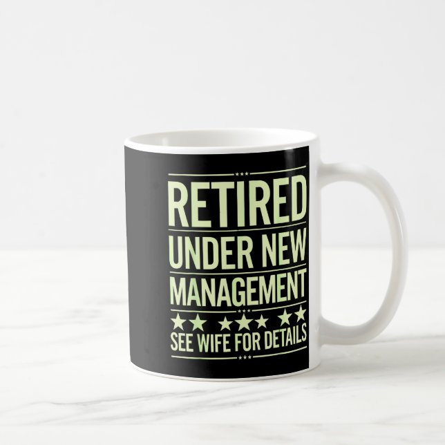 Retirement Art For Men Dad Husband Retired Retirem Kaffemugg (Höger)